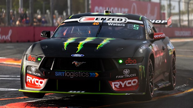 Cam Waters, who set the fastest lap of the day, on track during practice for the 2025 Gold Coast 500.