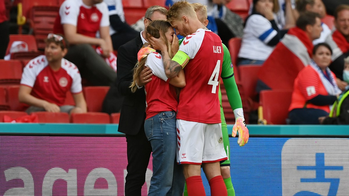 UEFA Euro 2020: Denmark captain Simon Kjaer's leadership praised after ...