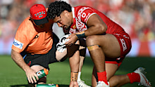 Katoa after one of the head knocks against NZ.