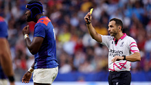 Tjiuee Uanivi was one of three Namibians given a yellow card against Uruguay.