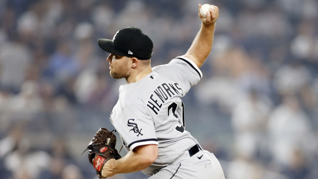 Liam Hendriks #31 of the Chicago White Sox pitches during the ninth inning against the New York Yankees at Yankee Stadium on June 06, 2023 in the Bronx borough of New York City. The White Sox won 3-2. (Photo by Sarah Stier/Getty Images)