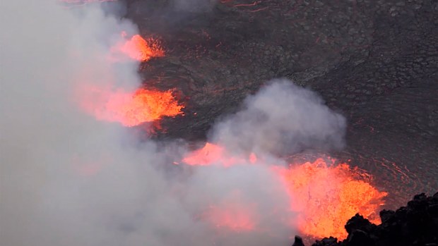 Tens of thousands of visitors are expected to come see the new eruption. 2021. (USGS via AP)