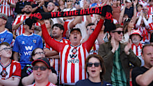 Fans of Sunderland show their support.