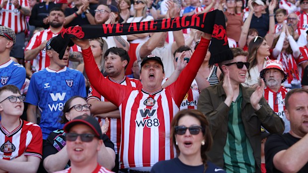 Fans of Sunderland show their support.