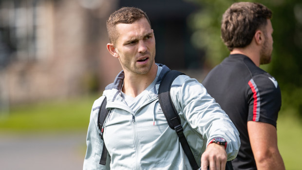Rhys Webb at Wales training in 2023.