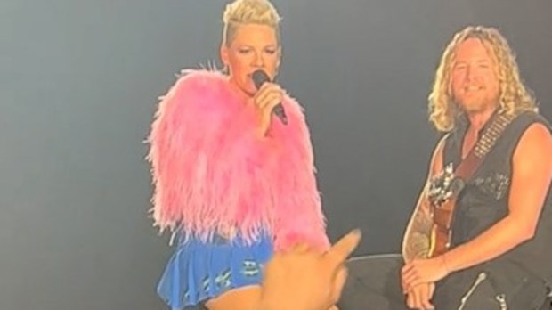 Pink protester