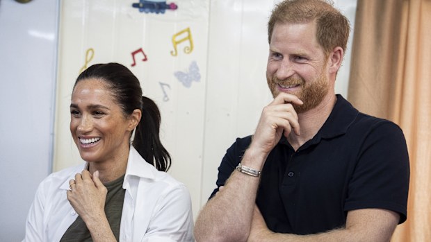 Meghan and Prince Harry, the Duke and Duchess of Sussex, during a visit to the QuestScope Youth Center at the Za'atari refugee camp, home to displaced Syrians, near Mafraq in northern Jordan. Picture date: Wednesday February 25, 2026. 
