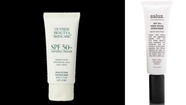 Two sunscreens pulled off shelves amid SPF concerns - Outside Beauty & Skincare SPF 50+ Mineral Primer and Salus SPF 50+ Daily Facial Sunscreen