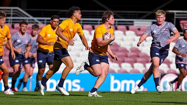 Backrower Ryker Smith in action during the Emerging Reds Cup.