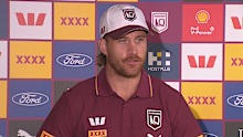 Cameron Munster fronts the media before game one.