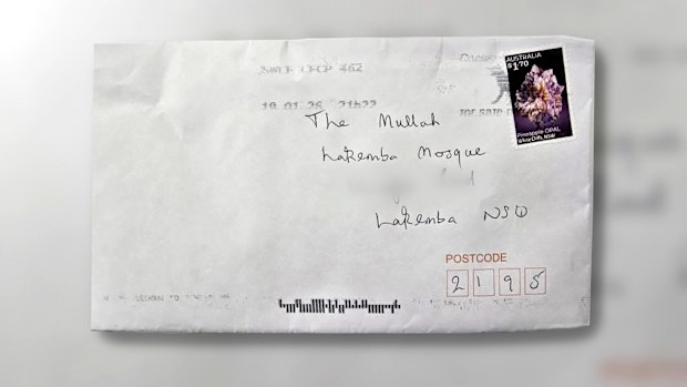 A threatening letter was sent to Lakemba Mosque in Sydney's south-west.