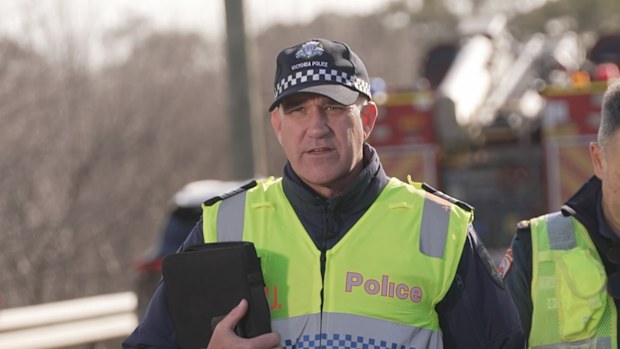 Major Collision Investigation Unit Detective Senior Sergeant Paul Lineham said the scene was "very confronting" for first responders.