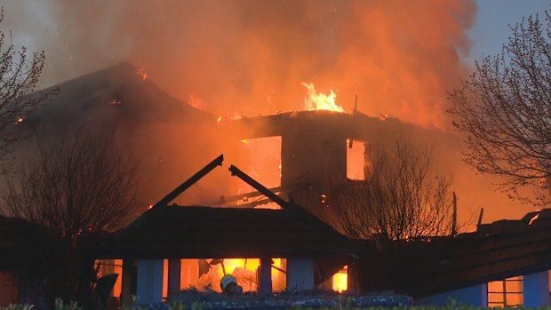 A multi-million dollar home on the outskirts of Sydney has been gutted by a fierce blaze months after another fire was started in suspicious circumstances.