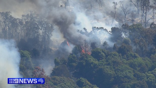 Fire authorities fear extreme heat forecast across Victoria tomorrow could see the fire spread dramatically.