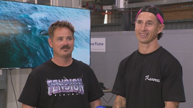 Perth mates Chris White and Ben Allen captured the phenomenon on a drone from a jetski.