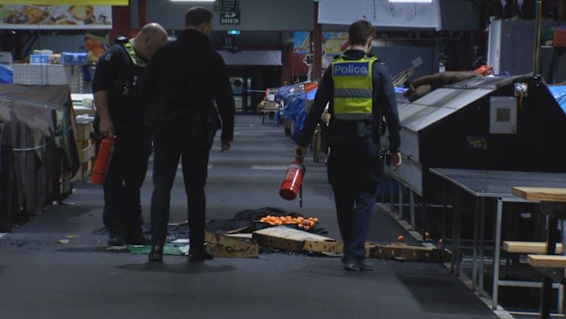 Police are working to notify market stall owners of the damage.