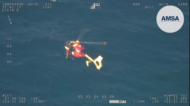 The Westpac Lifesaver Rescue Helicopter was one of the aircraft tasked with trying to find them.
