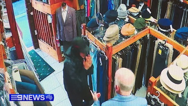 Port Melbourne brawl April 21. One of the victims pleaded with a nearby business owner for help.