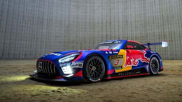 The Mercedes AMG GT3 Max Verstappen will race in the 2026 Nurburgring 24-hour. // Mihai Stetcu / Red Bull Content Pool // Usage for editorial use only //