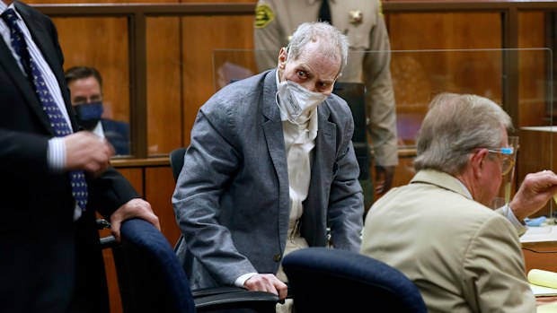 Robert Durst looked at jurors walking into the courtroom as he appeared in a California courtroom.  