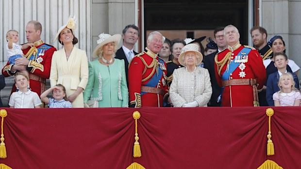 Queen Elizabeth royal family Trooping the Colour
