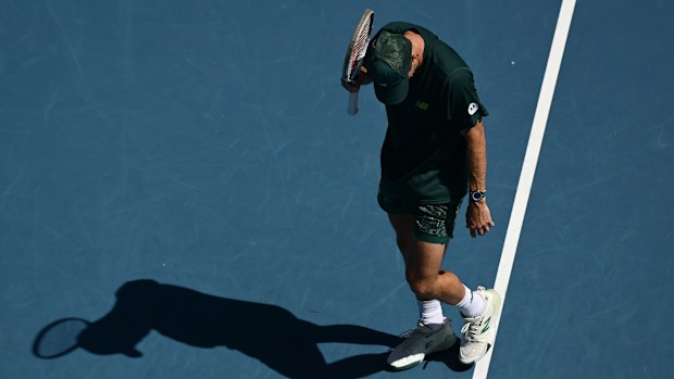 Tommy Paul during his quarter-final match Alexander Zverev.