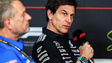 Toto Wolff, Executive Director of Mercedes AMG Petronas F1 Team and Steve Nielsen, Managing Director at Alpine F1 in the Team Principals Press Conference during day two of F1 Testing at Bahrain International Circuit on February 19, 2026 in Bahrain, Bahrain. (Photo by Joe Portlock/Getty Images)