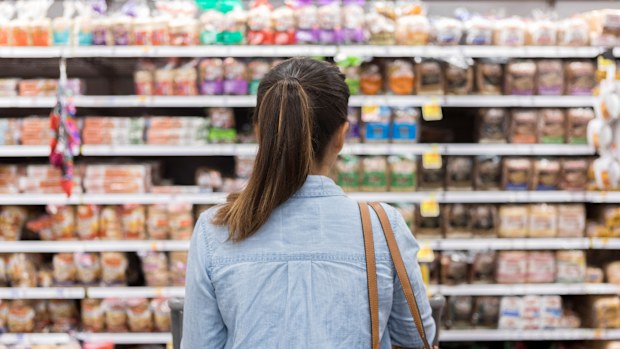 Supermarket shelves