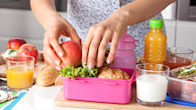 Fresh healthy food in the lunchbox needs to be convenient, easy to pack and easy to prep-ahead so you don't have to make it in the morning. 