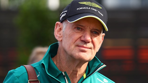 Adrian Newey, Team Principal of Aston Martin F1 Team arrives in the Paddock during previews ahead of the F1 Grand Prix of Australia at Albert Park Grand Prix Circuit on March 05, 2026 in Melbourne, Australia. (Photo by Joe Portlock/Getty Images)