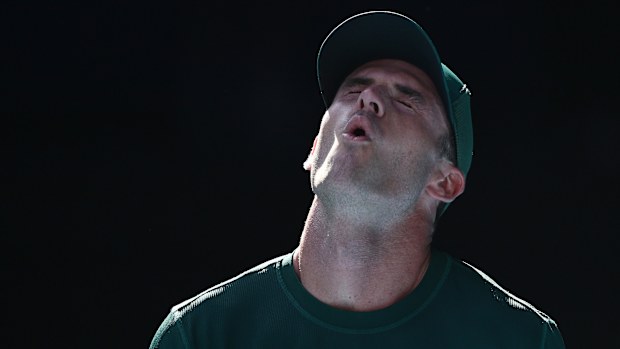 Tommy Paul of the United States reacts.