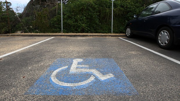 Disabled parking spaces are indicated with a wheelchair sign which Ms Mockler says is not always helpful.
