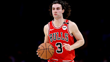 LOS ANGELES, CALIFORNIA - MARCH 22: Josh Giddey #3 of the Chicago Bulls in action against the Los Angeles Lakers at Crypto.com Arena on March 22, 2025 in Los Angeles, California. NOTE TO USER: User expressly acknowledges and agrees that, by downloading and or using this photograph, user is consenting to the terms and conditions of the Getty Images License Agreement.  (Photo by Luke Hales/Getty Images)