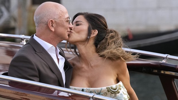 Jeff Bezos and Lauren Sanchez wedding pre wedding reception arrivals