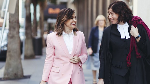 Lisa Wilkinson is seen entering court to provide evidence, outside the Federal Court of Australia, Monday 12th of December 2023.