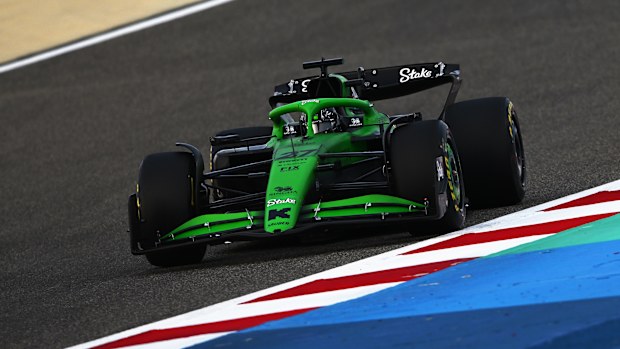 Nico Hulkenberg of Germany driving the (27) Kick Sauber C45 Ferrari ot during day three of F1 Testing at Bahrain International Circuit on February 28, 2025 in Bahrain, Bahrain. (Photo by Rudy Carezzevoli/Getty Images)