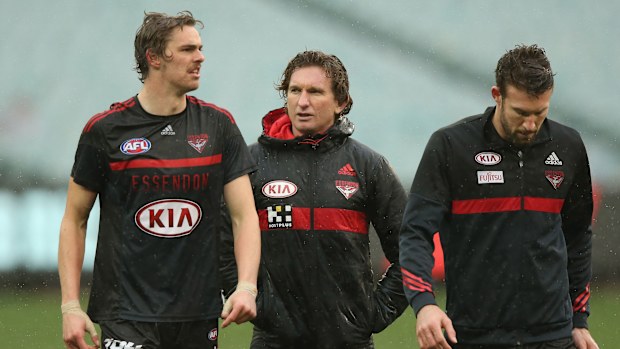 Joe Daniher and James Hird back in 2015.