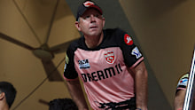 BENGALURU, INDIA - APRIL 18: Ricky Ponting Punjab Kings (PBKS) head coach looks on as rain delays during the 2025 IPL match between Royal Challengers Bengaluru and Punjab Kings at M Chinnaswamy Stadium on April 18, 2025, in Bengaluru, India. (Photo by Pankaj Nangia/Getty Images)