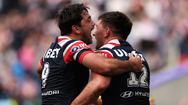 Brandon Smith and Victor Radley during their time together at the Roosters.