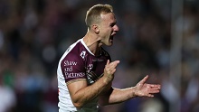 Daly Cherry-Evans celebrates during Manly's win over the Eels. 