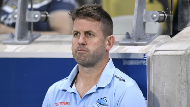 Sharks assistant coach Josh Hannay in 2023.