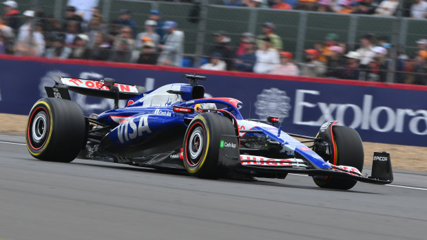 Daniel Ricciardo of Australia and Visa Cash App RB Formula One Team is participating in the Formula 1 Qatar Airways British Grand Prix at the Silverstone Circuit in Towcester, England, on July 5, 2024. (Photo by MI News/NurPhoto via Getty Images)