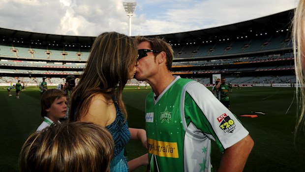 Liz Hurley and Shane Warne