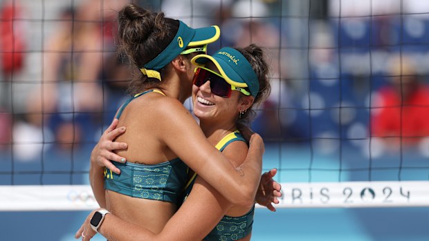 Mariafe Artacho del Solar of Australia and Taliqua Clancy are through to the knockout stage with a dominant win over Canada.