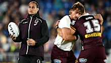 AUCKLAND, NEW ZEALAND - APRIL 19: Martin Taupau of the Broncos looks on during the round seven NRL match between New Zealand Warriors and Brisbane Broncos at Go Media Stadium, on April 19, 2025, in Auckland, New Zealand. (Photo by Hannah Peters/Getty Images)