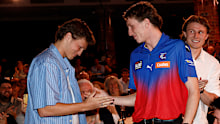 Willem Duursma is congratulated by brother Zane