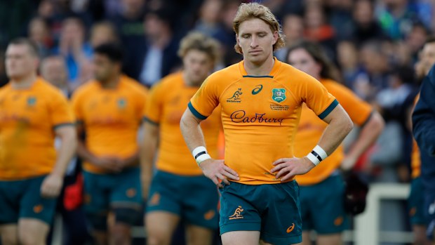 Tate McDermott of Australia at the end of the match.