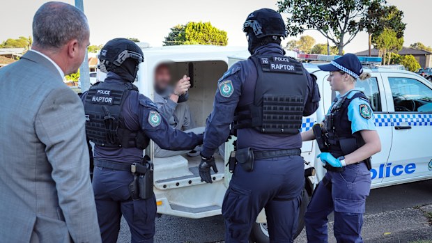 A 43-year-old man was arrested in Casula over his alleged role in the murder of John Versace.