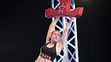 Olivia Vivian, who represented Australia in artistic gymnastics at the Beijing 2008 Olympics, pictured contesting Australian Ninja Warrior.