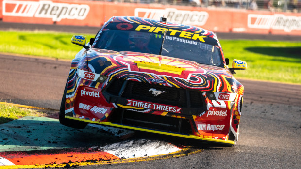 Anton de Pasquale driver of the #11 Shell V-Power Racing Ford Mustang GT during the NTI Townsville 500, part of the 2023 Supercars Championship Series at Reid Park on July 09, 2023 in Townsville, Australia. (Photo by Daniel Kalisz/Getty Images)